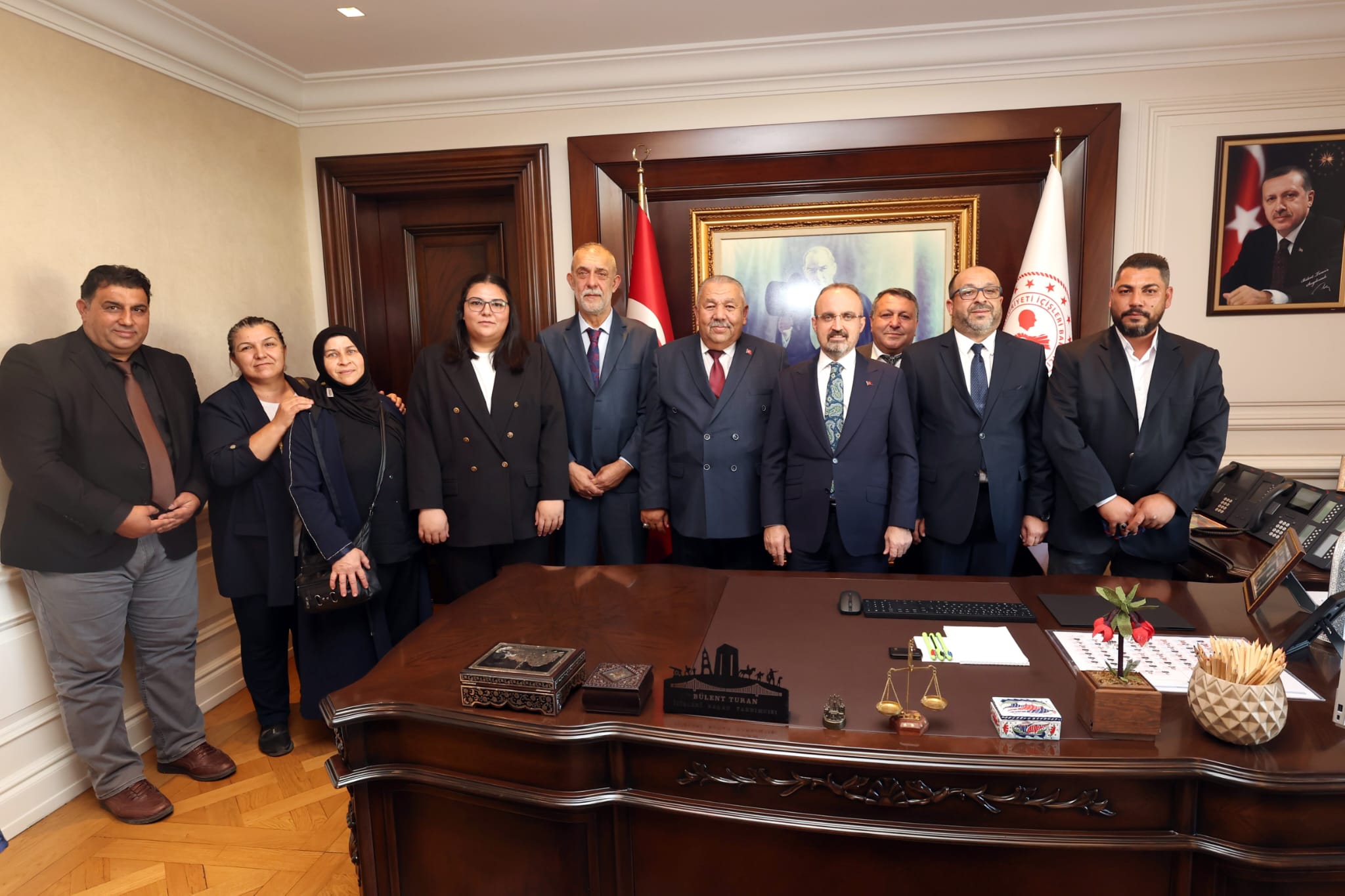 Çanakkale Roman Federasyonu İçişleri Bakan Yardımcısı Bülent Turan’ı Ziyaret etti.